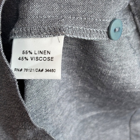 Eileen Fisher Linen Wide Leg Crop Pant L Italian Minimalist System Charcoal Grey - Picture 6 of 10